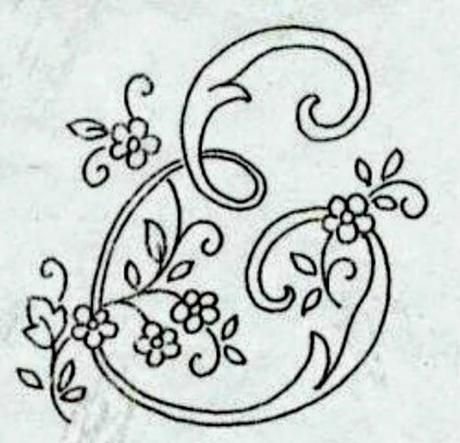 Вышивка гладью буквы