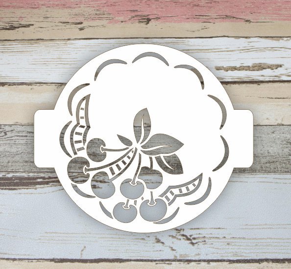 Круглый трафарет для украшения торта