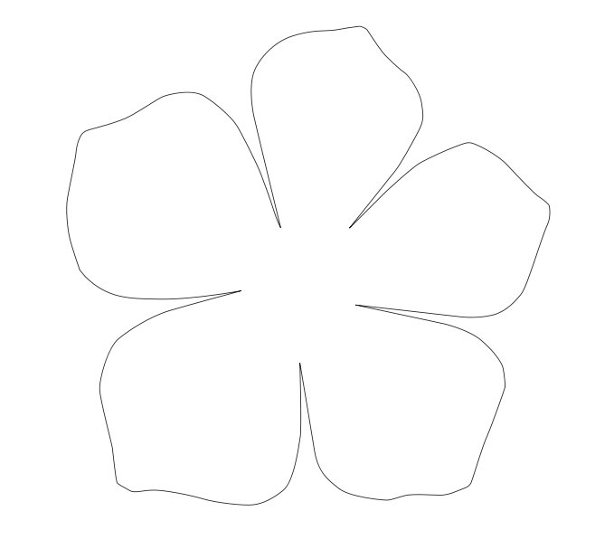 Шаблон цветов для вырезания из бумаги