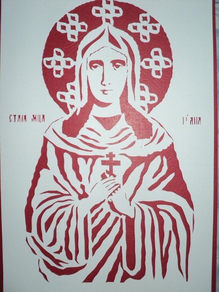 Вытынанка икона Божией матери