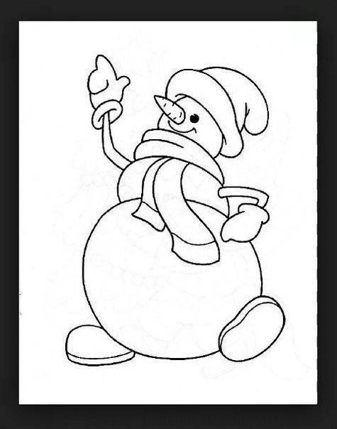 Дед Мороз трафарет