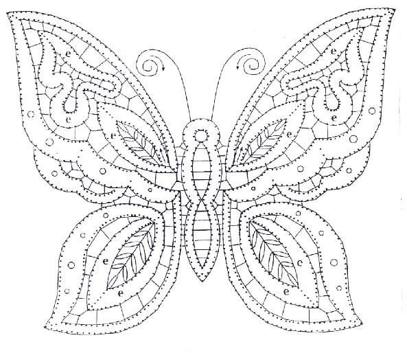 Трафарет бабочки для вышивки