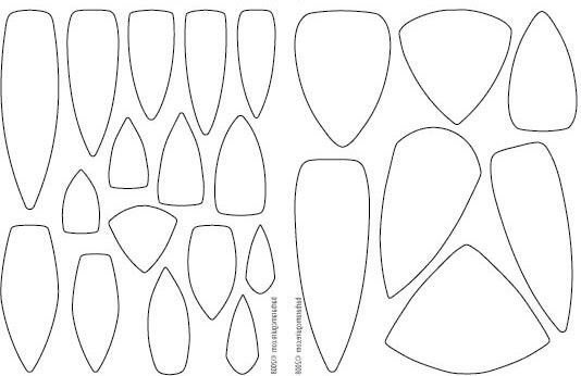 Трафарет лист для сережек