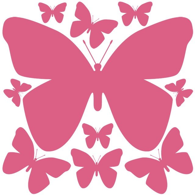 Трафарет бабочки на стену