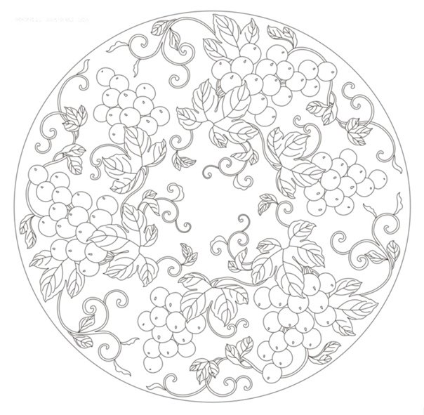 Схемы росписи тарелок