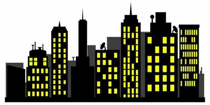 Силуэты многоэтажных домов