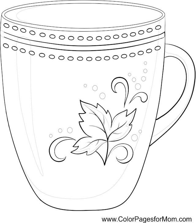 Раскраска посуда для дошкольников