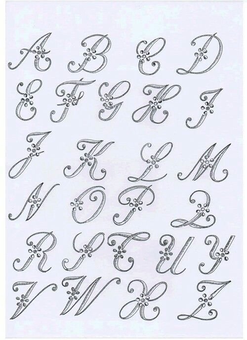 Красивые буквы для вышивки инициалов