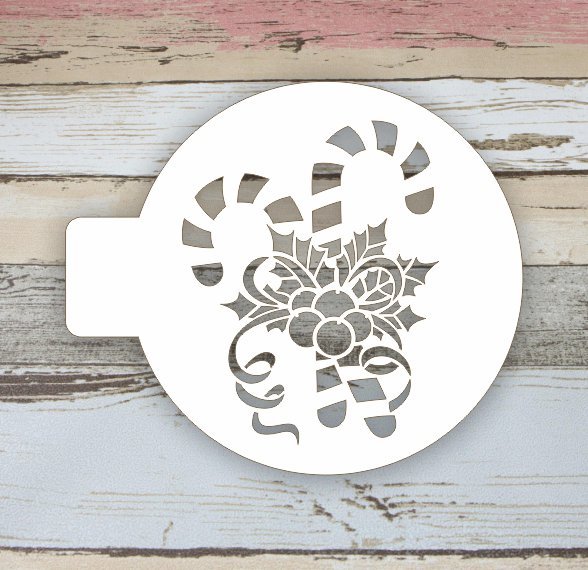 Трафарет для кофе новый год