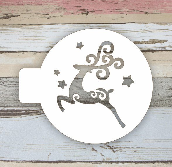 Трафарет елочки для кофе