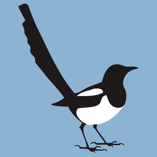 Силуэт сороки