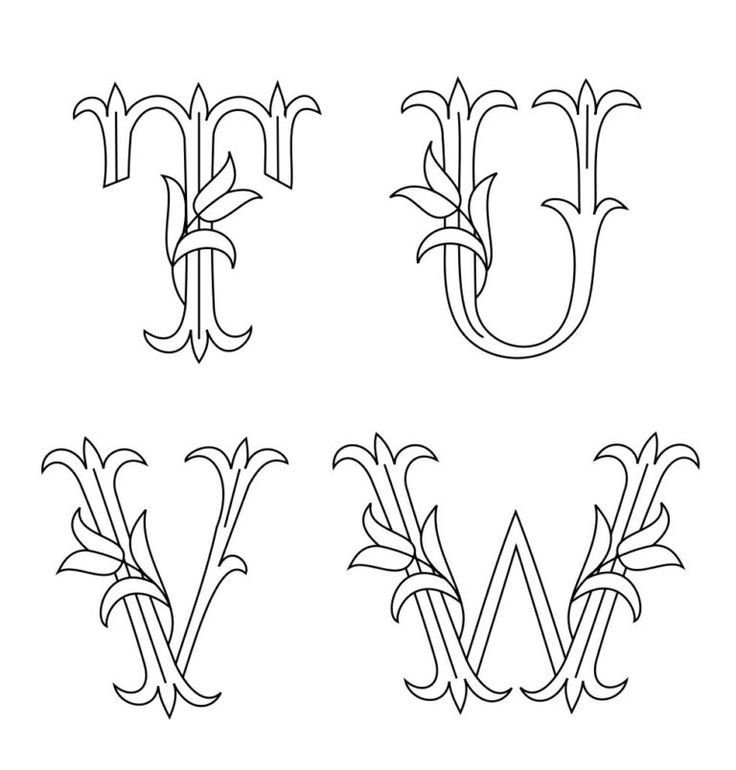 алфавит для выжигания по дереву