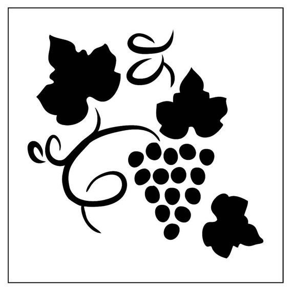 Трафареты для декора виноград