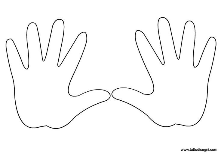 Контуры ладошек ребенка