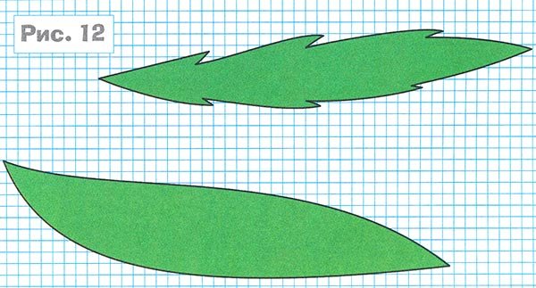 Трафарет листьев цветов