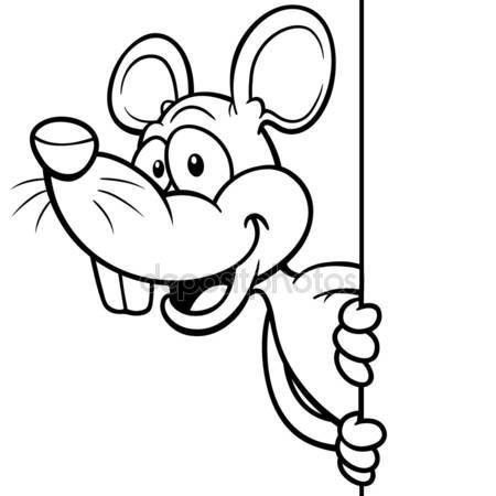 Выглядывающий мишка на окно трафарет