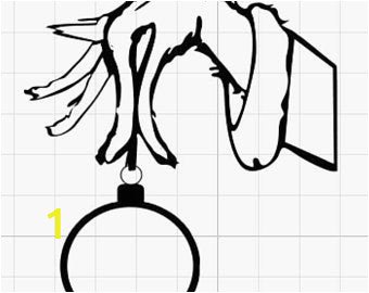 Гринч трафарет рука