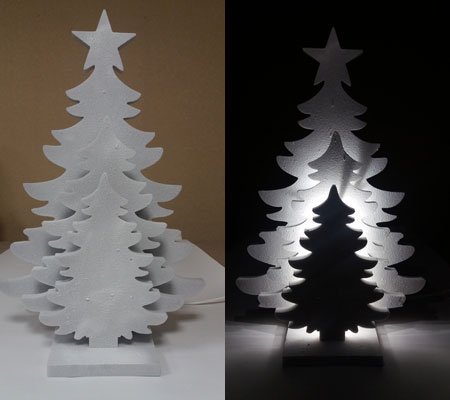 Новогодняя елка из пенопласта