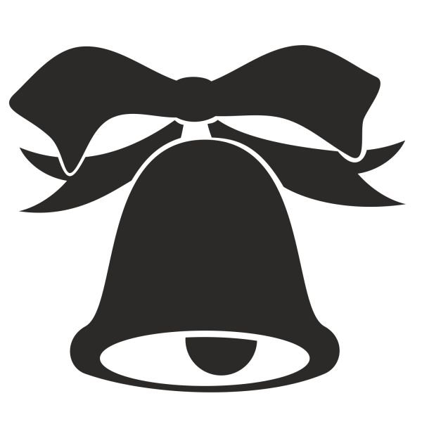 Трафарет колокольчика для вырезания