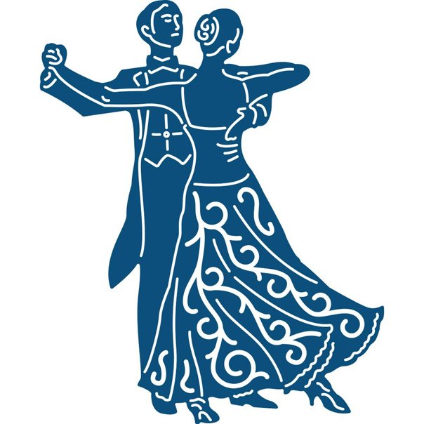 Вытынанка танцующей пары