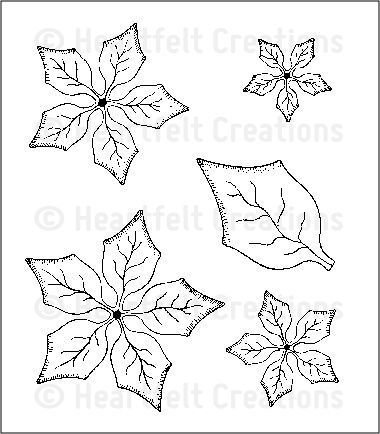 Трафарет цветка пуансетии