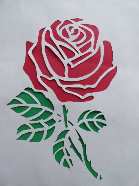 Вытынанки розы