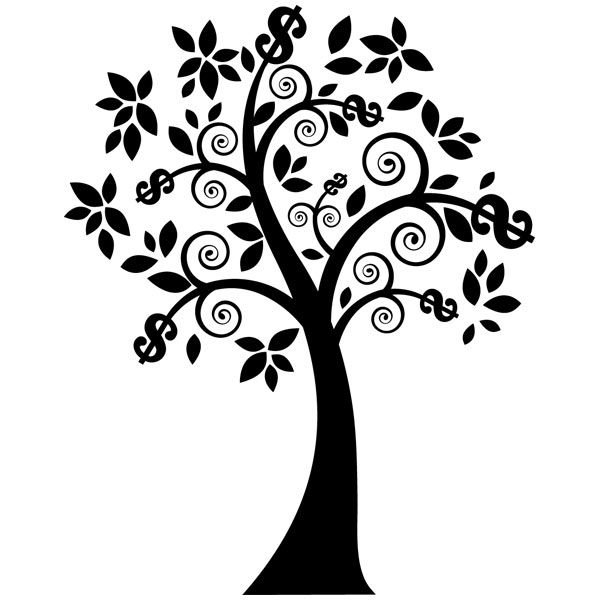 Трафарет дерева на стену