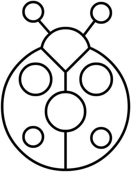 Божья коровка раскраска для малышей