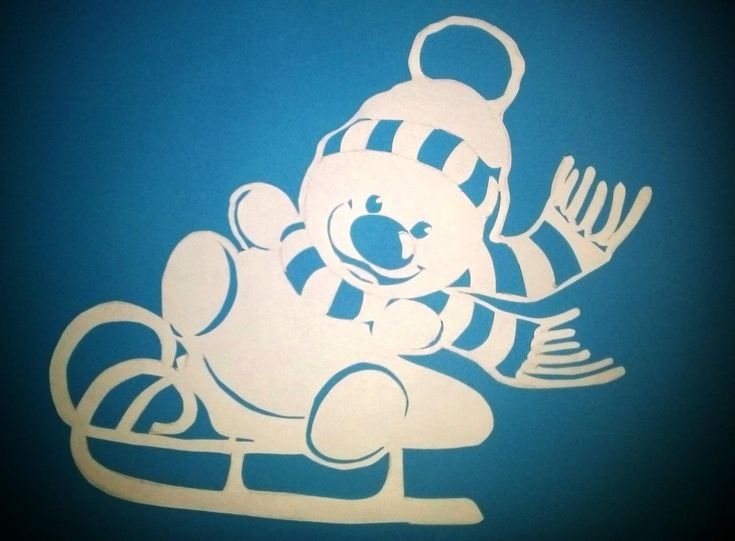 Мишка для украшения окон