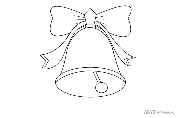 Колокольчик рисунок карандашом