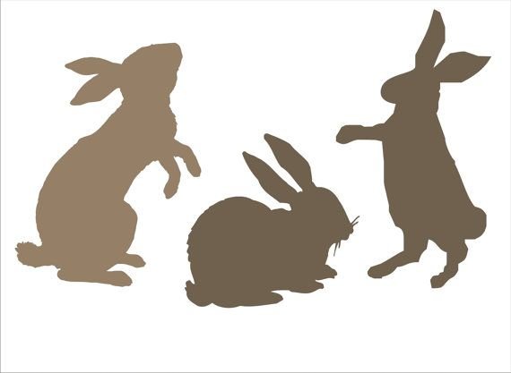Трафарет кролика для вырезания