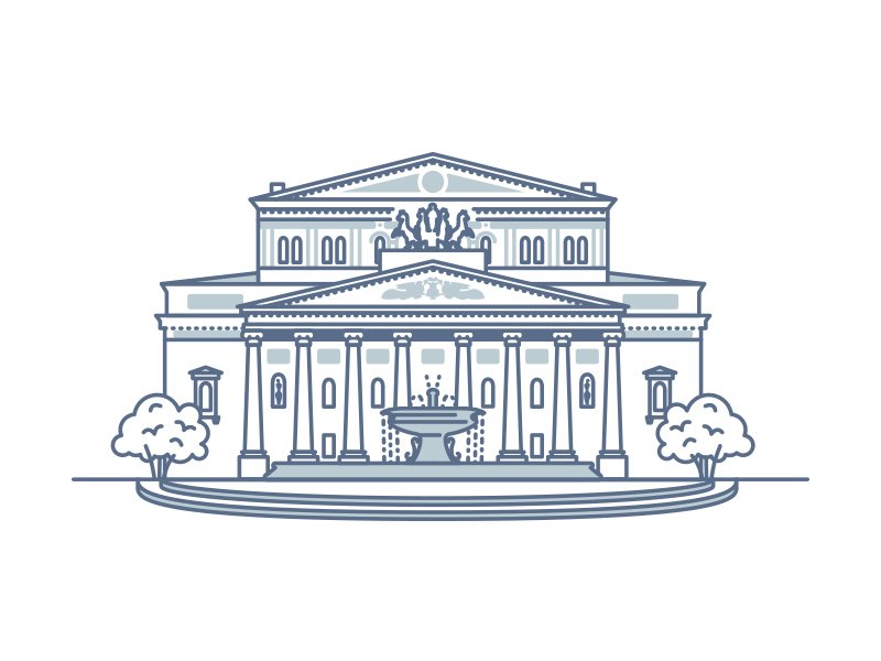 Москва большой театр зарисовка