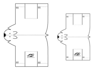 Шаблон медведя для конструирования