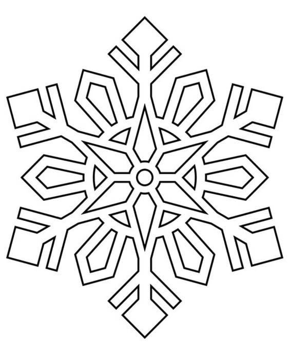 Снежинка раскраска