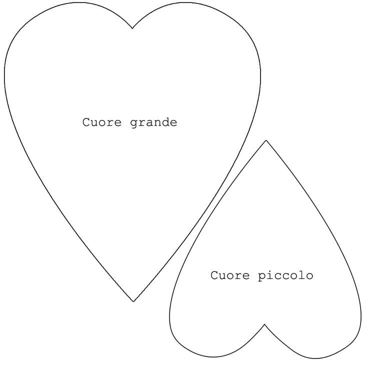 Выкройка сердечка из фетра