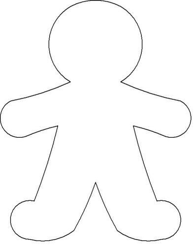 Трафарет пряника человечка