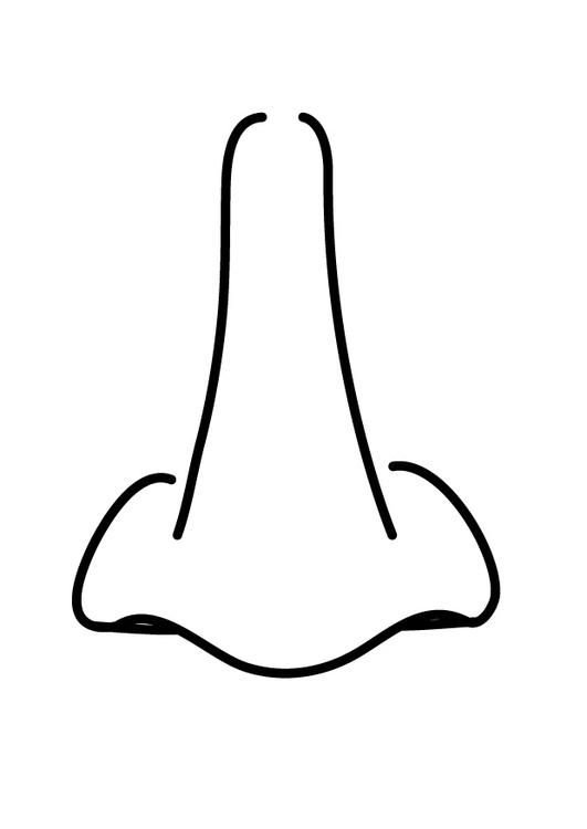 Нос раскраска для детей