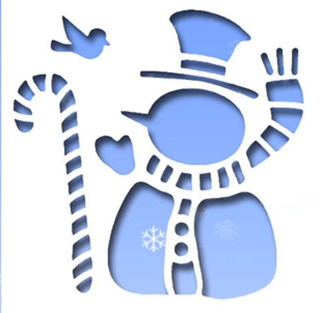 Трафарет для рисования на окне новый