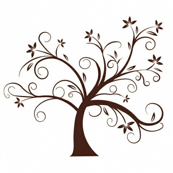 Трафарет дерева на стену