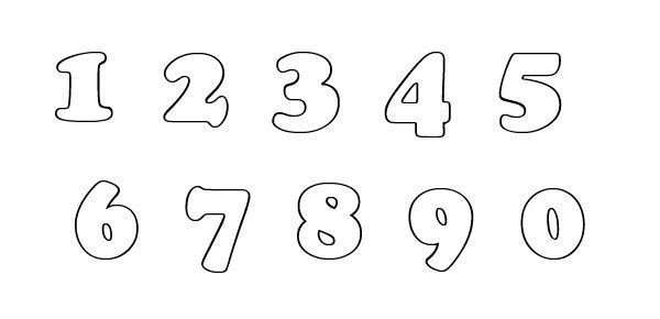 Цифры трафарет для вырезания