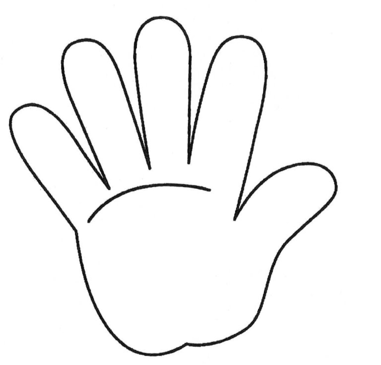 Трафарет ладошки