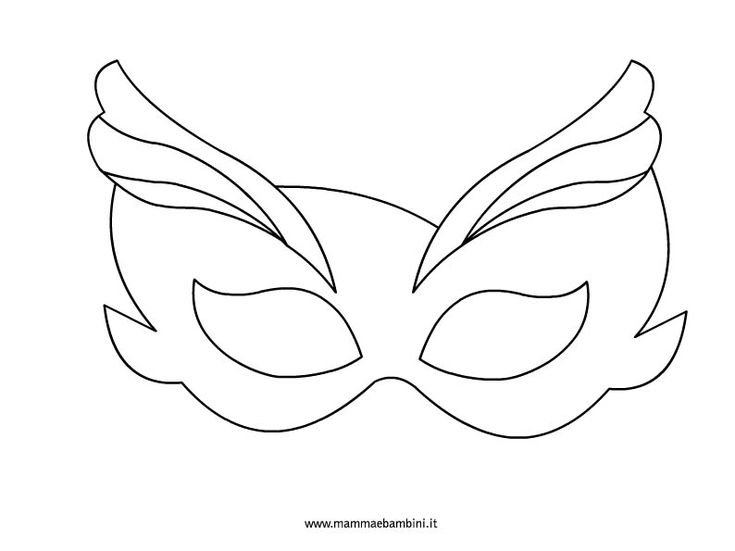 Карнавальная маска трафарет