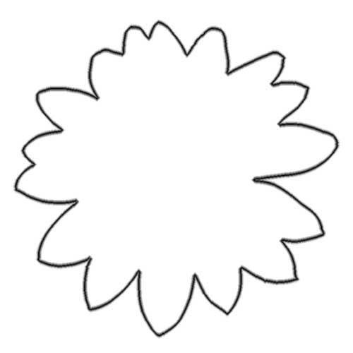 Шаблон цветка одуванчика