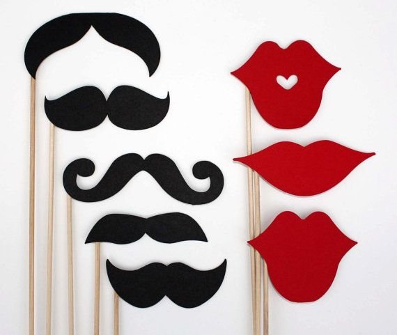 Усы на палочке для фотосессии