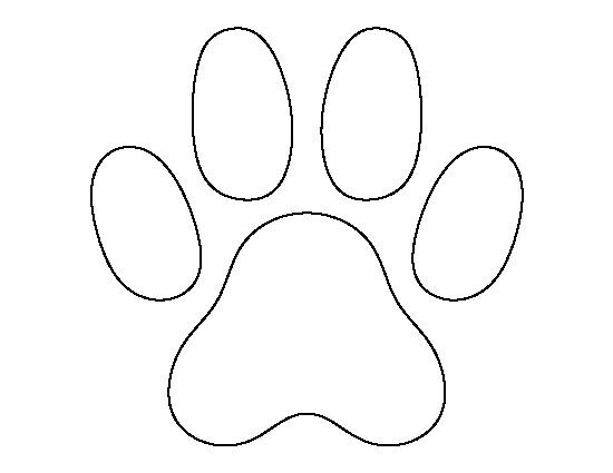 Кошачьи лапки трафарет