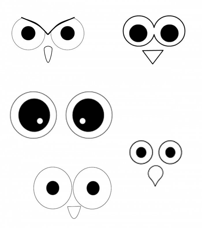 Трафареты глаз для поделок