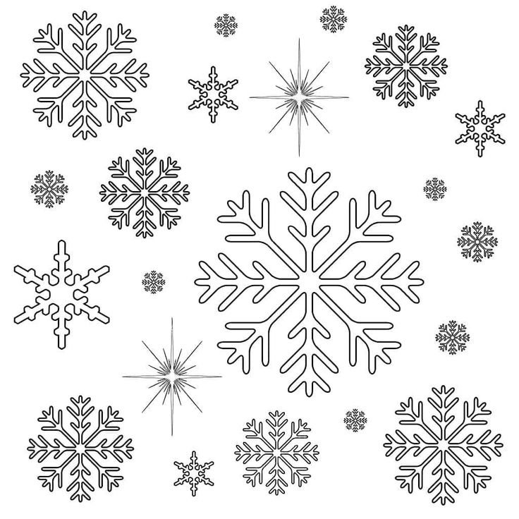 Снежинки для раскрашивания детям