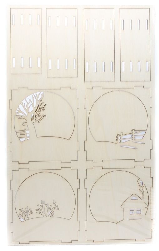 Многослойная открытка трафарет