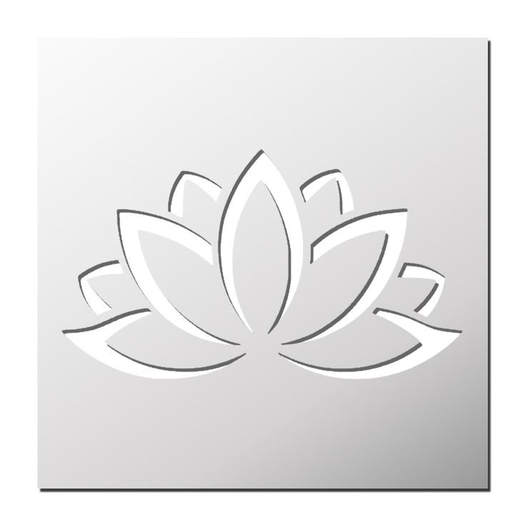 Цветок лотоса трафарет