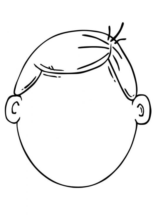 Лицо для раскрашивания для детей